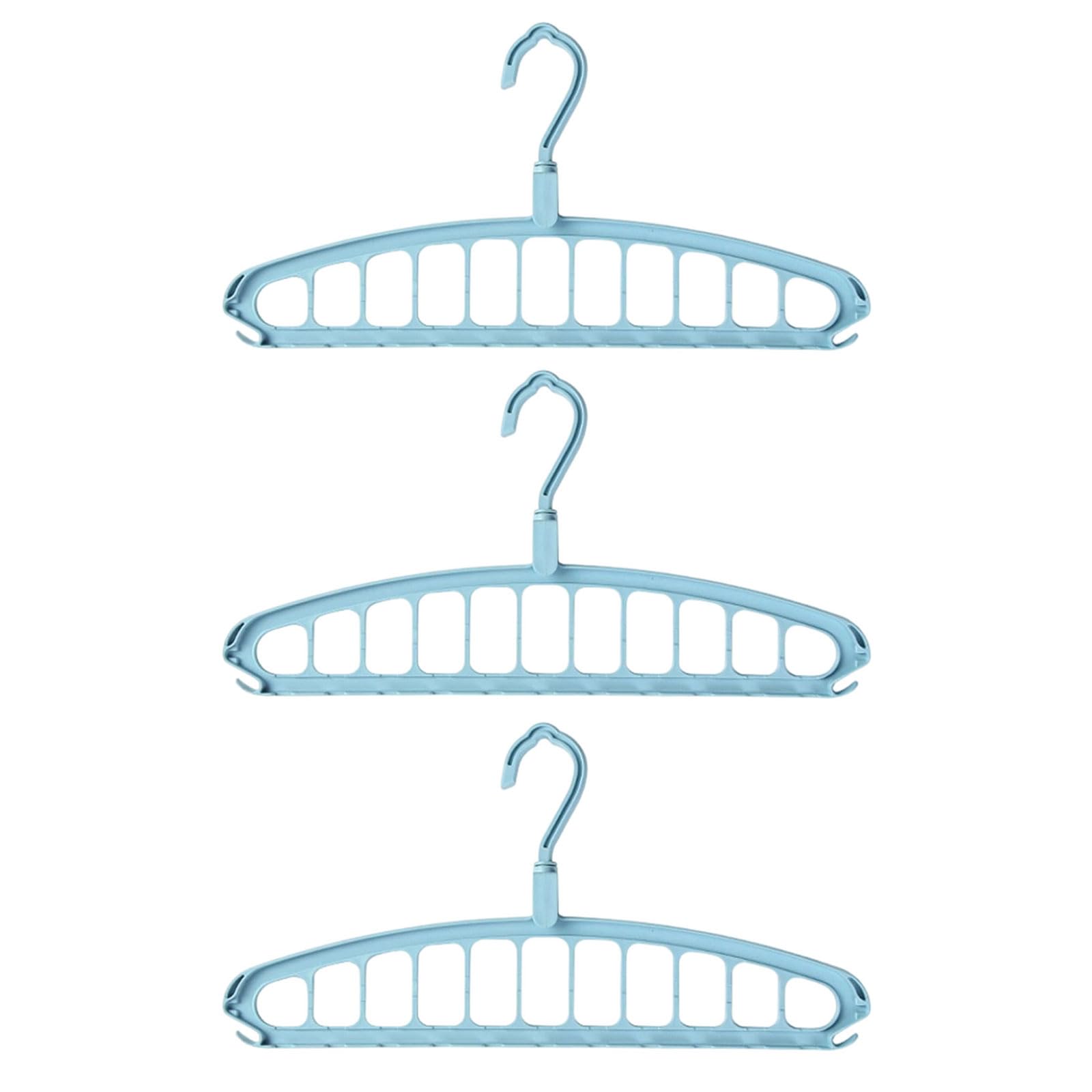 Ljhnba Blue Duty Multiple Hook Garment Hanger With 360 Degree Rotation And Nonslip Shoulders Closet Organizers Hanger Laundry Drying