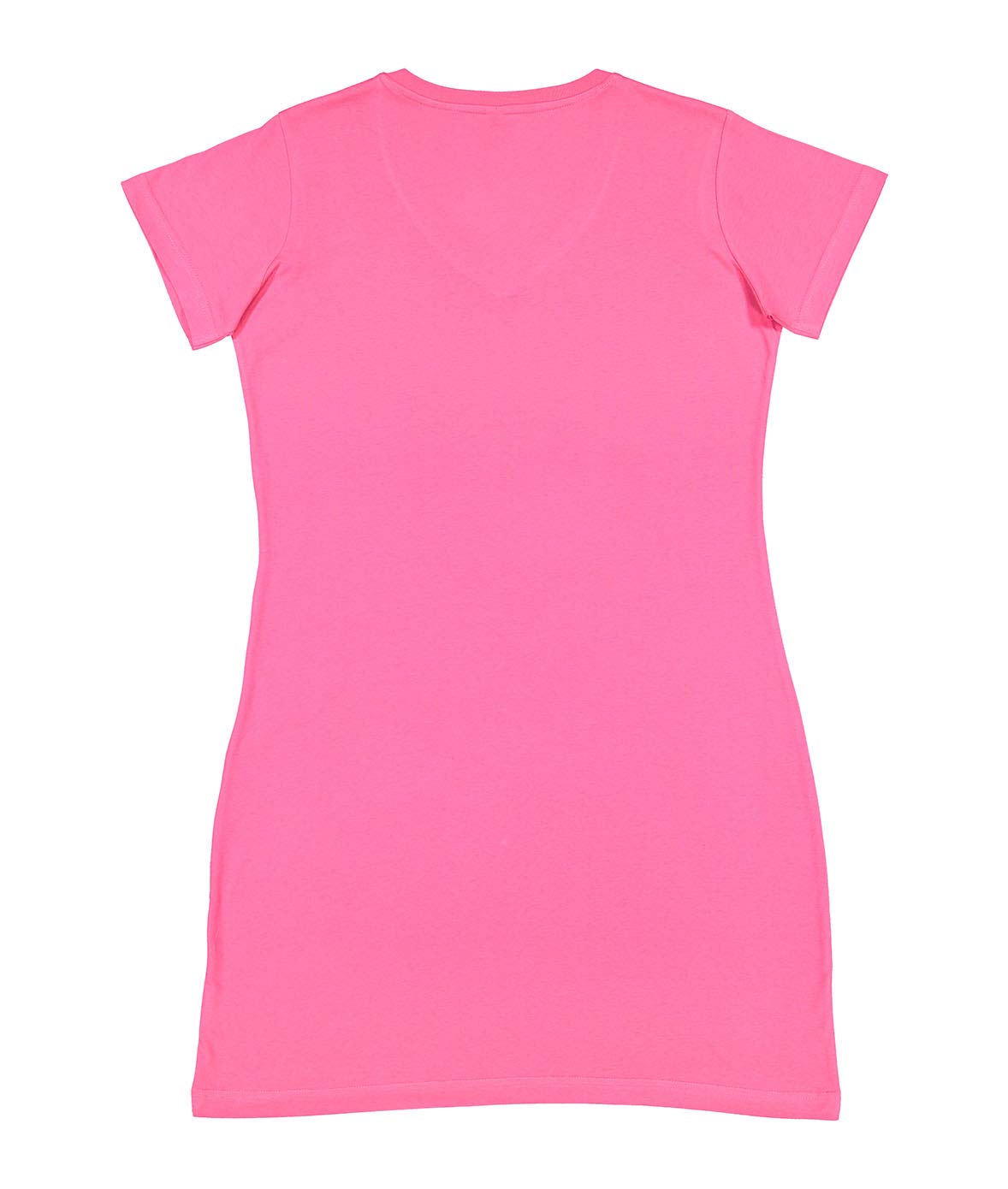 Lat Womens Fine Jersey Crossover V-Neck Coverup Dress,Hot Pink,Large/X-Large
