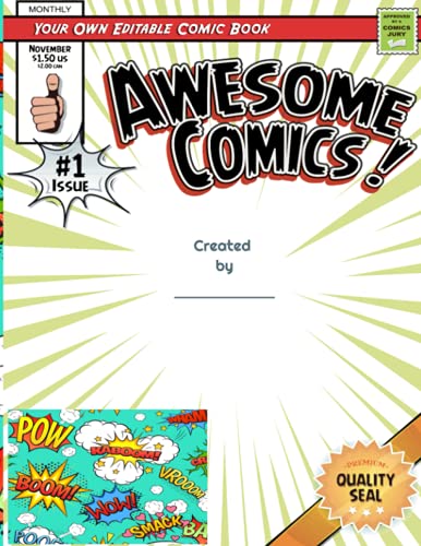 Blank Comic Book For Kids : Create Your Own Comics With This Blank Comic Book Template: Over 100 Pages Large 8.5" x 11" Cartoon / Comic Book With Lots ... Books) Extra Speech & Effect Bubble Pages