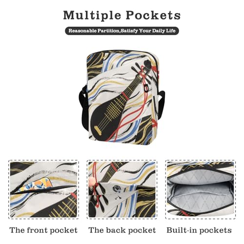 messenger bag for women Shoulder Bag For Woman Croos Body Purses Adjustable Strap for Travel Travel- Pipa Japanese2