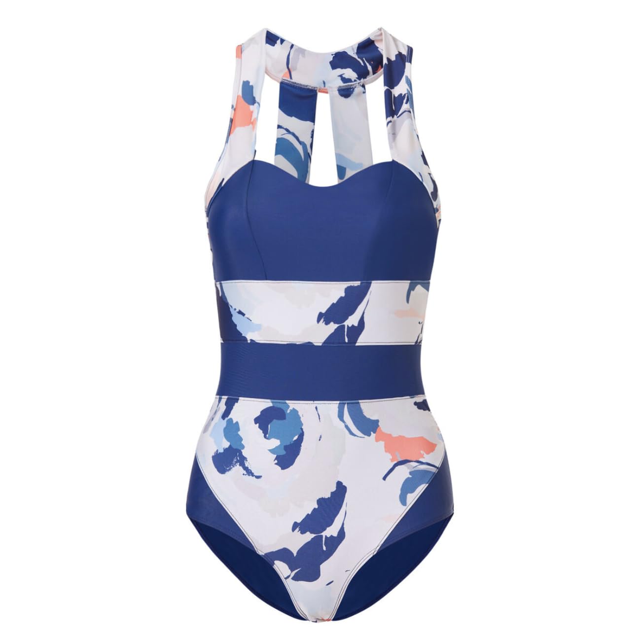 MF Sea® Bikini Mujer Trixie Control de Abdomen, Estampado Multicolor, Cintura Alta estiliza la Figura, Material de Poliamida reciclada, Ideal para natación, Surf, Otros Deportes acuáticos.