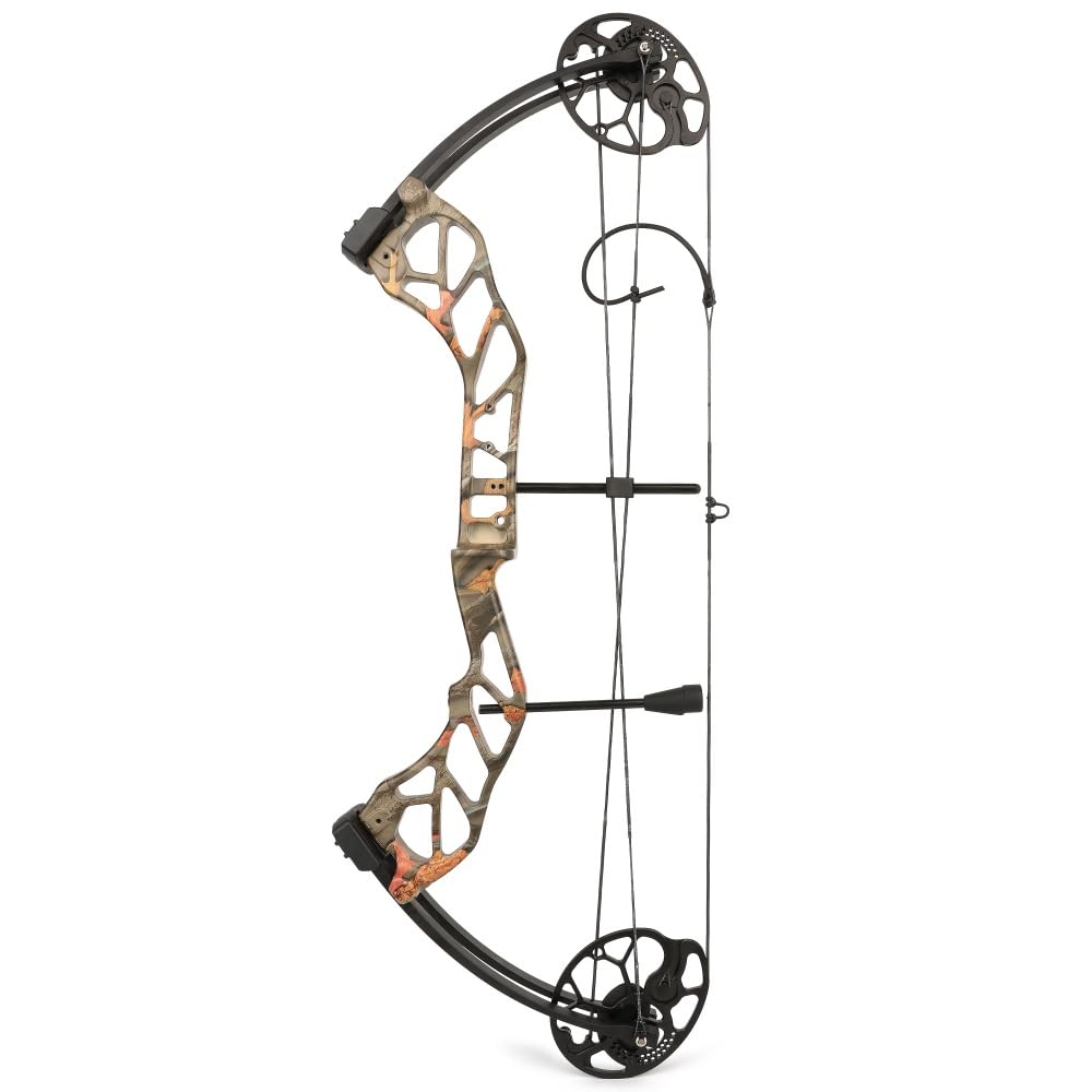 Set di frecce per arco compound da 19-70 libbre - Tiro con l'arco - Velocità freccia 320 fps - Riser in lega di alluminio CNC - Doppia camma - Arco per adulti destrimani - Tiro