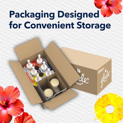 Glade PlugIns Air Freshener Kit, Hawaiian Breeze, 2 Warmers + 6 Refills | 0.67 fl oz Each, Includes 2 Warmers + 6 Refills, Scented and Essential Oils For Home and Bathroom, Fits Glade PlugIn Warmer - image 8