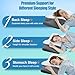 TranquilMoments Cervical Neck Pillow for Sleeping, Memory Foam Pillow for Neck Support, Ergonomic Pillow for Pain Relief, Contour Bed Pillow for Side Back Stomach Sleepers, Grey, Queen Size