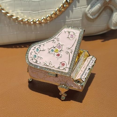 Boîte à bijoux décorative à charnière pour table de chevet