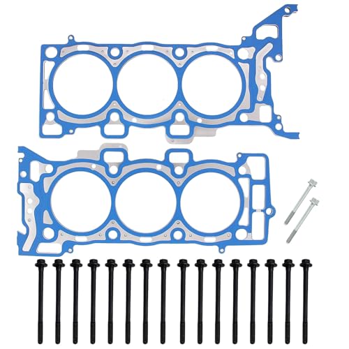 ChawYI LS3 3-Layer Cylinder Head Gaskets with Head Bolts Kit Fit for Cadillac ATS CTS Buick Enclave LaCrosse Chevy Equinox Traverse GMC Acadia Pontiac Saturn 3.6 V6 DOHC LFX LY7 LLT Like 26377PT