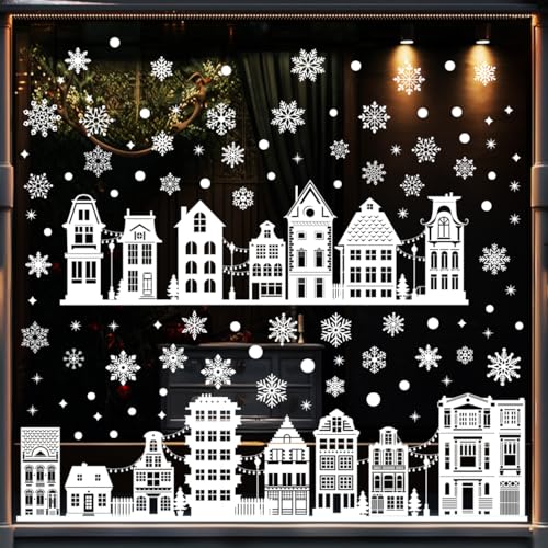 Winter & Christmas Window Clings: Snowflakes, Houses, and Zero Tape – Because Your Windows Deserve a Holiday Glow-Up