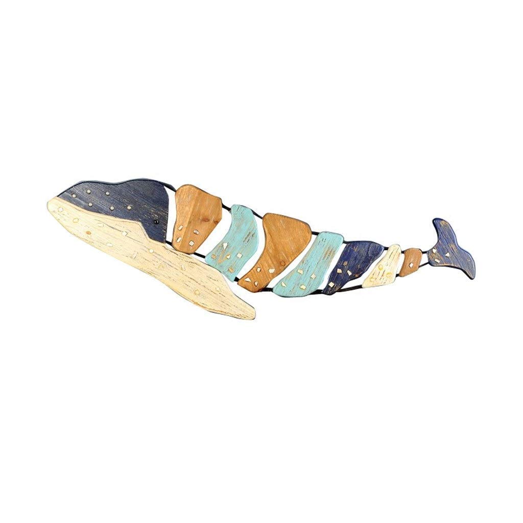 Sculpture créative baleine en relief, poisson d'ornement mural haut de gamme