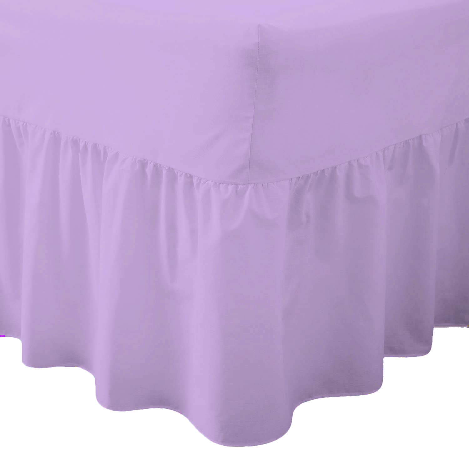 R&Z Luxuary Plain Polycotton Fitted Valance Sheet SIngle, DOuble, King, Super King (Lilac, Super KIng)