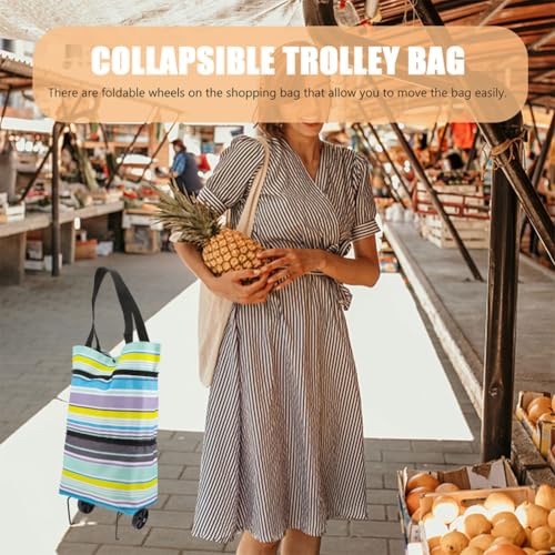 CLISPEED 2Pcs Saco De Compras Dobrável Carrinho De Compras Sacos De Viagem Saco De Compras Dobrável