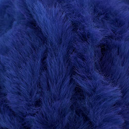 Pretty Jolly 4 Balls Faux Fur Yarn Super Soft Chunky Yarn Fluffy Yarn for Crochet Knitting Eyelash Yarn Polyester Yarn(Klein Blue) - Image 2