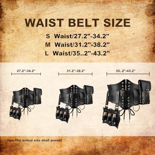 Womens Corset Renaissance Belt, Women Belt Pouch Waist Bag Phone Holder Medieval Costume Vintage Christmas Gifts (L-Waist/35..2"-43.2"-B)4