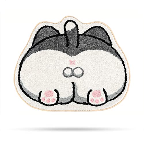 Niedlicher Badteppich Badematte für Badezimmer Rutschhemmender Weicher Badteppich für Duschen Niedlich Plüsch Mikrofaser…
