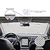 BAGEYOU Car Front Windshield Sunshade Donkey Couple Decor Vehicle Sun Shade Visor UV Ray Reflector Sun Protector, Keep Vehicle Cool, 55" x 30" #3