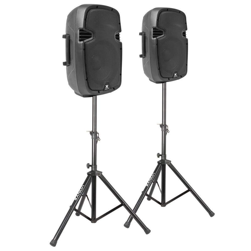 VONYX SPJ-1000A Ensemble d'Enceintes 10" avec Pieds - Un Kit Idéal pour Animer Vos Soirées