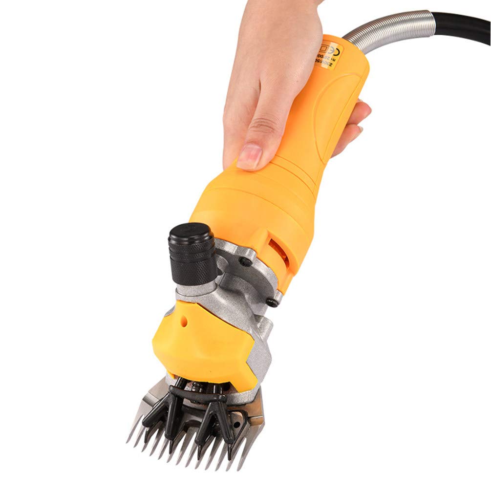 690W Esquiladora Eléctrica Profesional ara Oveja,esquiladora Para Ovejas Eficiente con Eje Flexible, Para Afeitar Lana de Piel en Ovejas, Cabras, Ganado, Ganado de Granja, Mascotas,Yellow