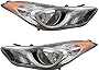 Brock Set of Halogen Headlights Headlamps & Housing for 11-13 Hyundai Elantra Sedan US