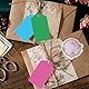 Geschenkanhänger Kraftpapier Anhänger Etiketten 7x4 cm, 150 Stück Tags und 150 Stück Juteschnur, für Basteln Weihnachts Hochzeits Geschenke (5 Farben)