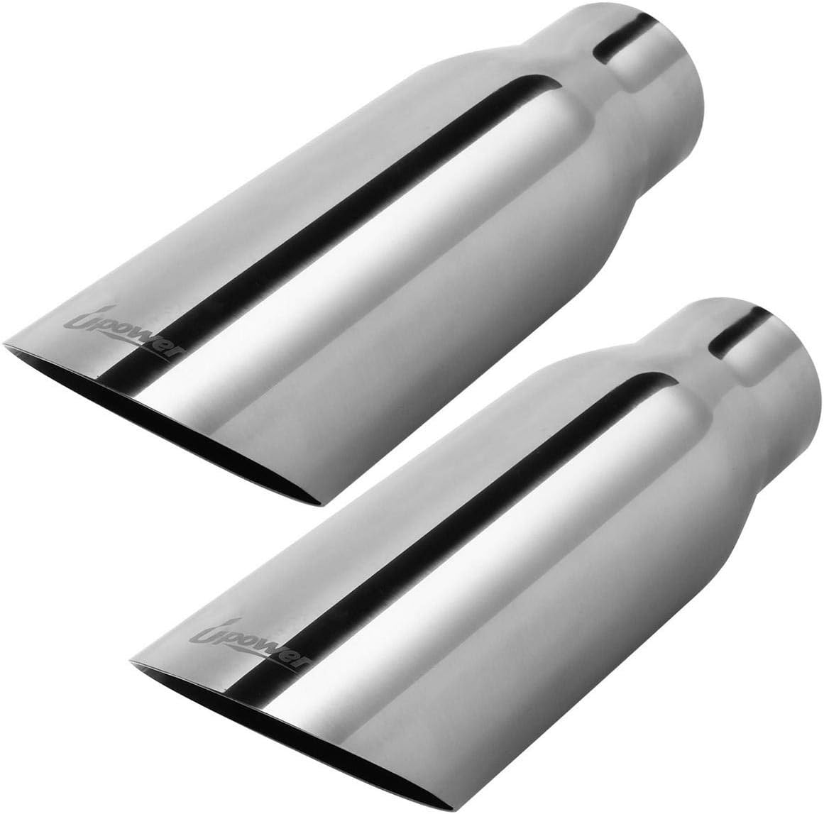 Upower 2.5" Inlet 3.5" Outlet Exhaust Tips 2 1/2 Inlet to 3