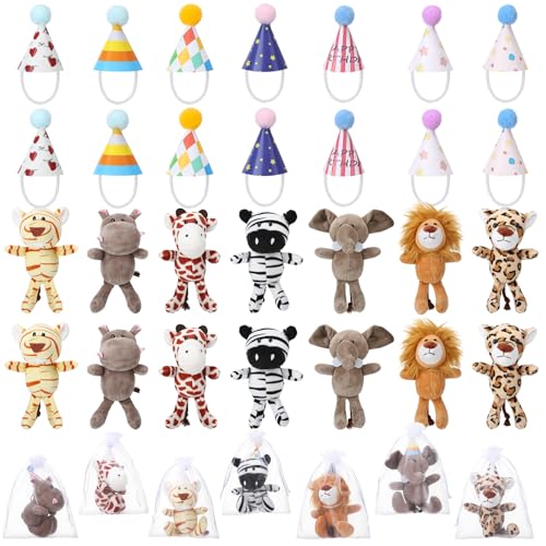 Mini Plüschtiere,14 Stück Mini Kuscheltier, Kleine Stofftiere, Mitgebsel Kindergeburtstag Gastgeschenke, Weihnachten Füllung, Tombola Preise, Plüsch Schlüsselanhänge, Kleine Geschenke für Kinder