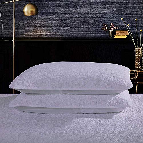 Couette couvre-lit en coton blanc brodé parure de lit douillette 3 pièces - 8