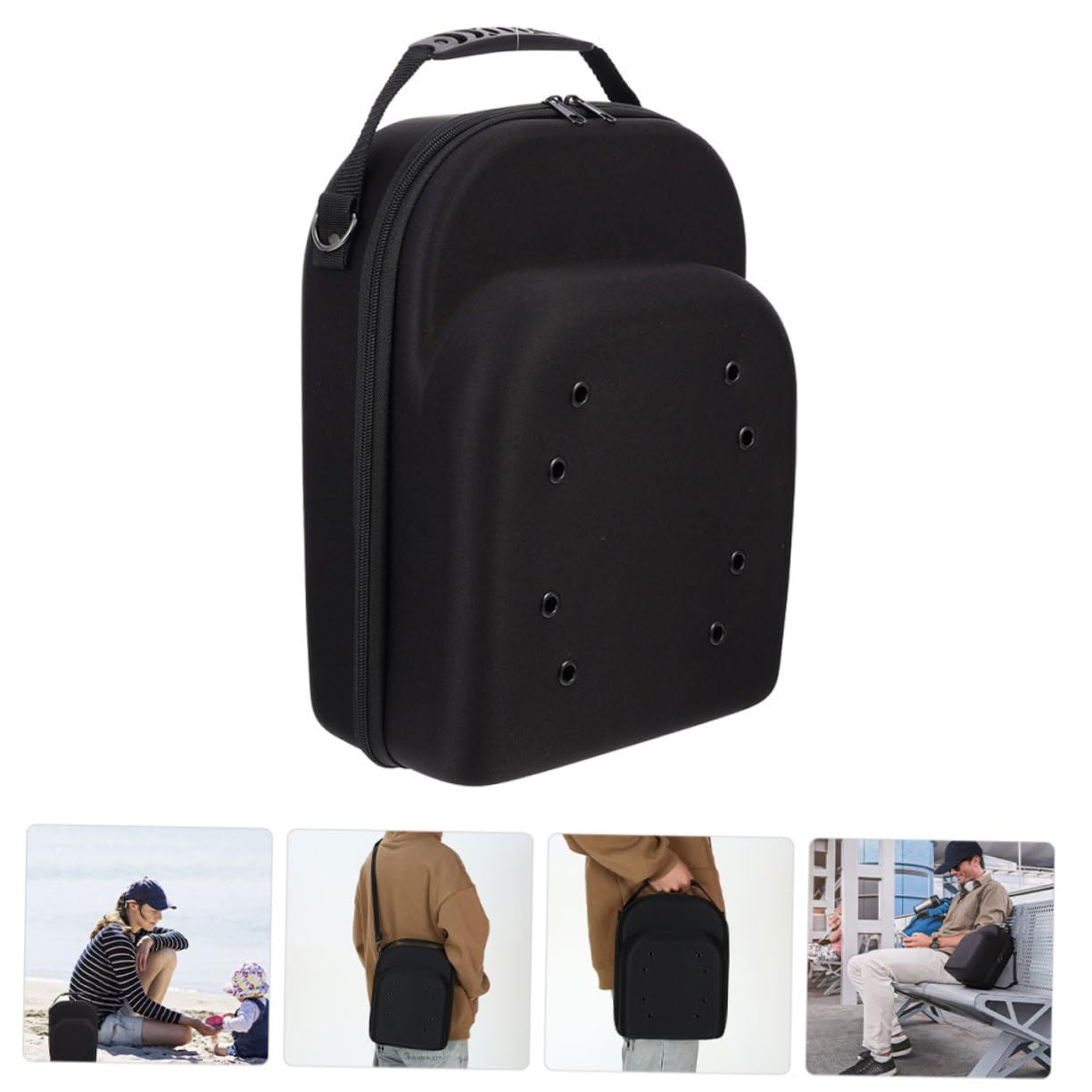 2piezas Bolsa Para Guardar Gorras De Béisbol Estuche De Viaje Para Sombreros Caja De Transporte Para Gorras Organizador Para Guardar Estuche De Eva Para Sombreros Caja Protectora