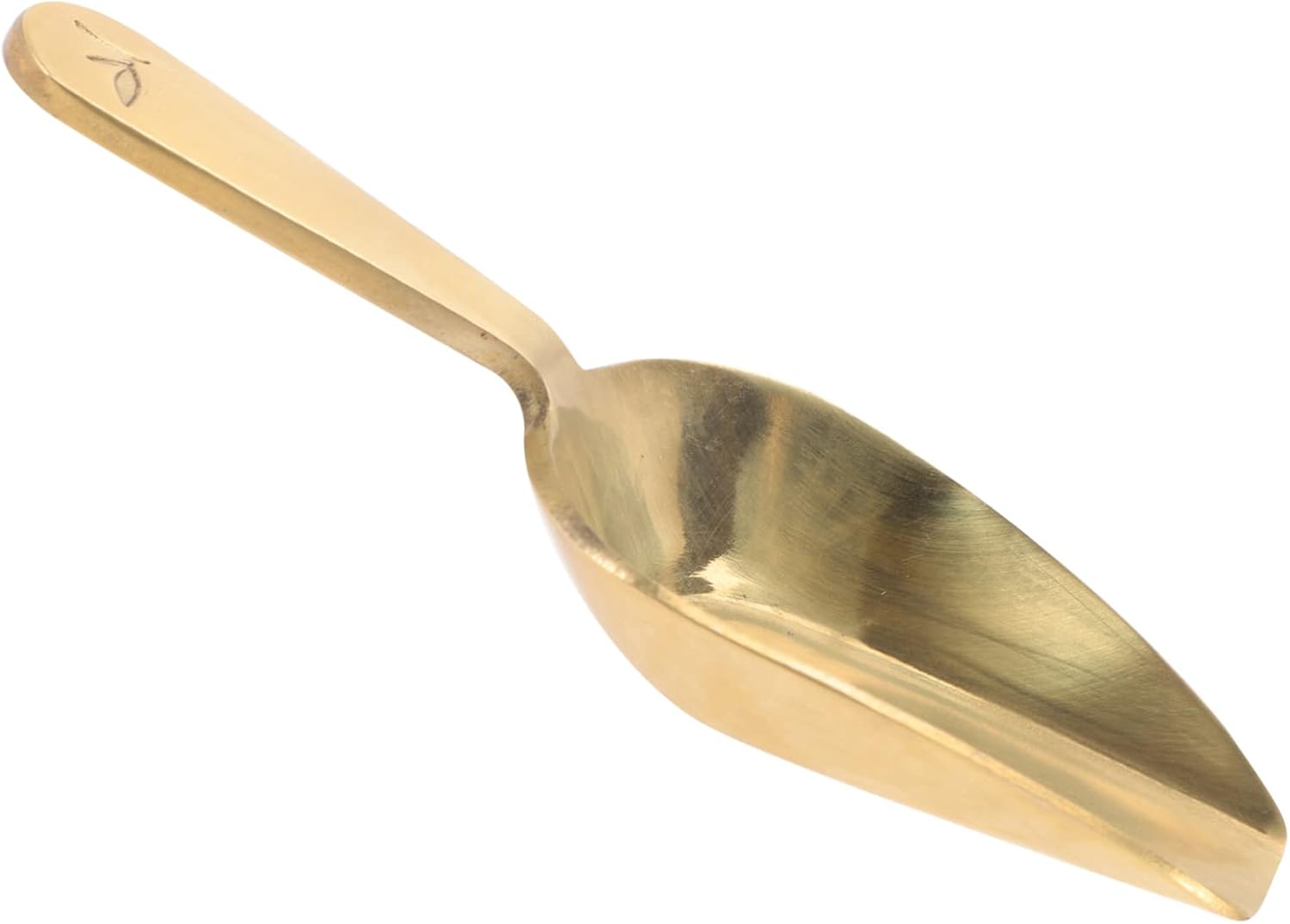 LIFKOME 4pcs Brass Tea Scoop and Coffee Bean Spoon Mini Handmade Spoon for Loose Tea and Coffee Lightweight Kitchen Accessory for and
