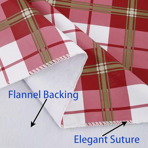 Image of Walrus Heavy Duty Vinyl Tablecloth with Flannel Backing Waterproof Oil-Proof Plastic Table Cloth Stain-Resistant Wipeable Rectangle or Square Table Cover for Indoor and Outdoor (Lattice,54x54 Inch)