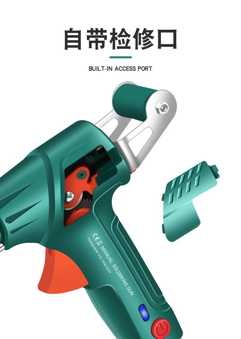Multi-Function Soldering Iron Soldering Gun Set, External Heating Soldering Gun, Multi Function Soldering Gun,Soldering Gun Kit,60w External Heating Soldering Gun (green)