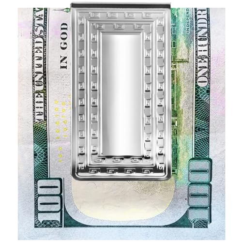 MC064 39 Designer High Polished Silver Plated Money Clip FINEST-76996-NF3
