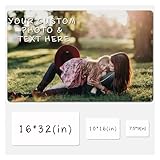 Large Leather Custom Mouse Pad，16”x32” or 10”x16”, Add Photo, Picture, Logo & Text，Personalized Your Own Mouse Pad (10”x16”)