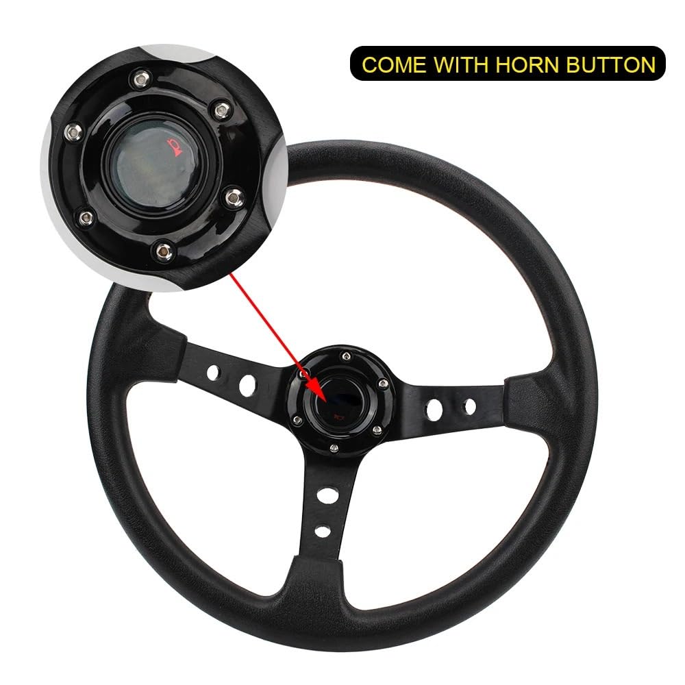 Volante da Corsa Universale,Volante Sportivo Volante Sportivo Alla Deriva Da Corsa Universale For Auto 14 Pollici