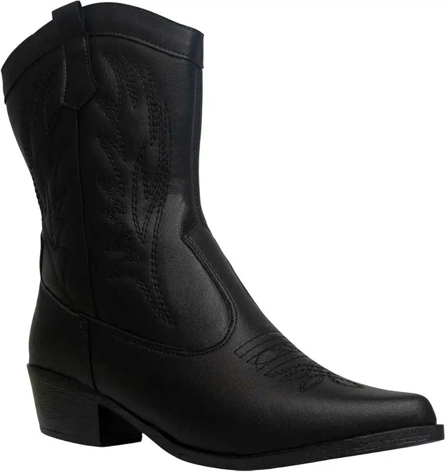 Bota Texana Feminina Boiadeira Western Country Cano Médio