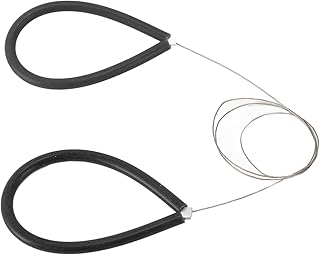 Edelstahl-Ton-Schneiddraht mit Silikongriff, weicher Silikongriff reduziert Ermüdung der Hand, präzise Kontrolle, robust, hält starker Beanspruchung für die Töpferei stand (schwarz)
