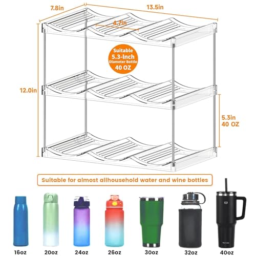 Irayin Stackable Water Bottle Organizer Holder, for Stanley & Others' Large Tumbler Organization - Image 2