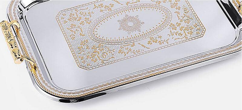 Amazon|ヨーロッパのレトロな銀のトレイ、装飾的なトレイ、卓上用 Amazon|ヨーロッパのレトロな銀のトレイ、装飾的なトレイ、卓上用