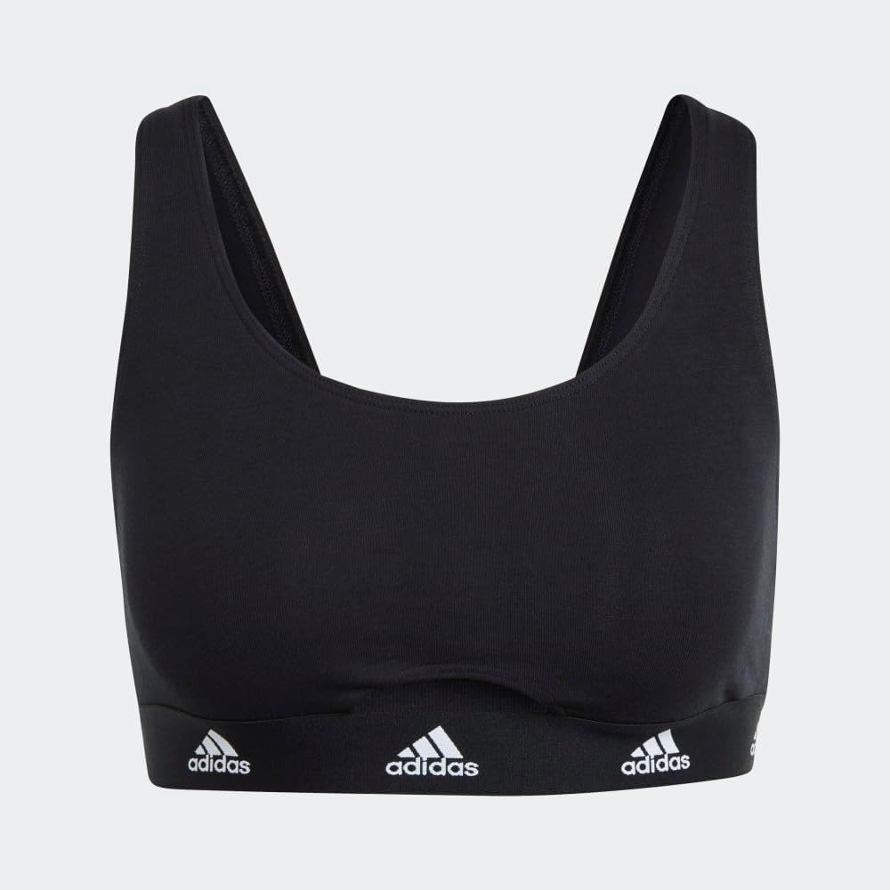 Adidas Women's Cotton Logo Scoop Bralette - Image 5