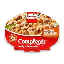 HORMEL COMPLEATS Swedish Meatballs Microwave Tray, 9 Ounces Pack Of 6
