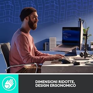 Logitech MX Mechanical Mini Tastiera Retroilluminata Wireless, Bluetooth, USB-C, Layout QWERTY - Grigio