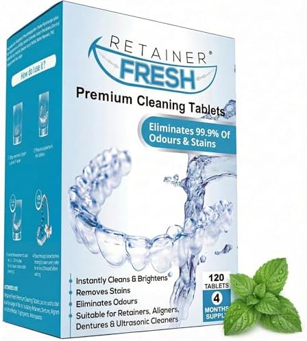 Retainer Fresh Retainer Cleaner Tablets - Denture Cleaner, Retainer Cleaning Tablets, Mouth Guard Cleaner, Aligner Cleaner, Brite Retainer Tablets 120 Tablets 4 Month - View 3