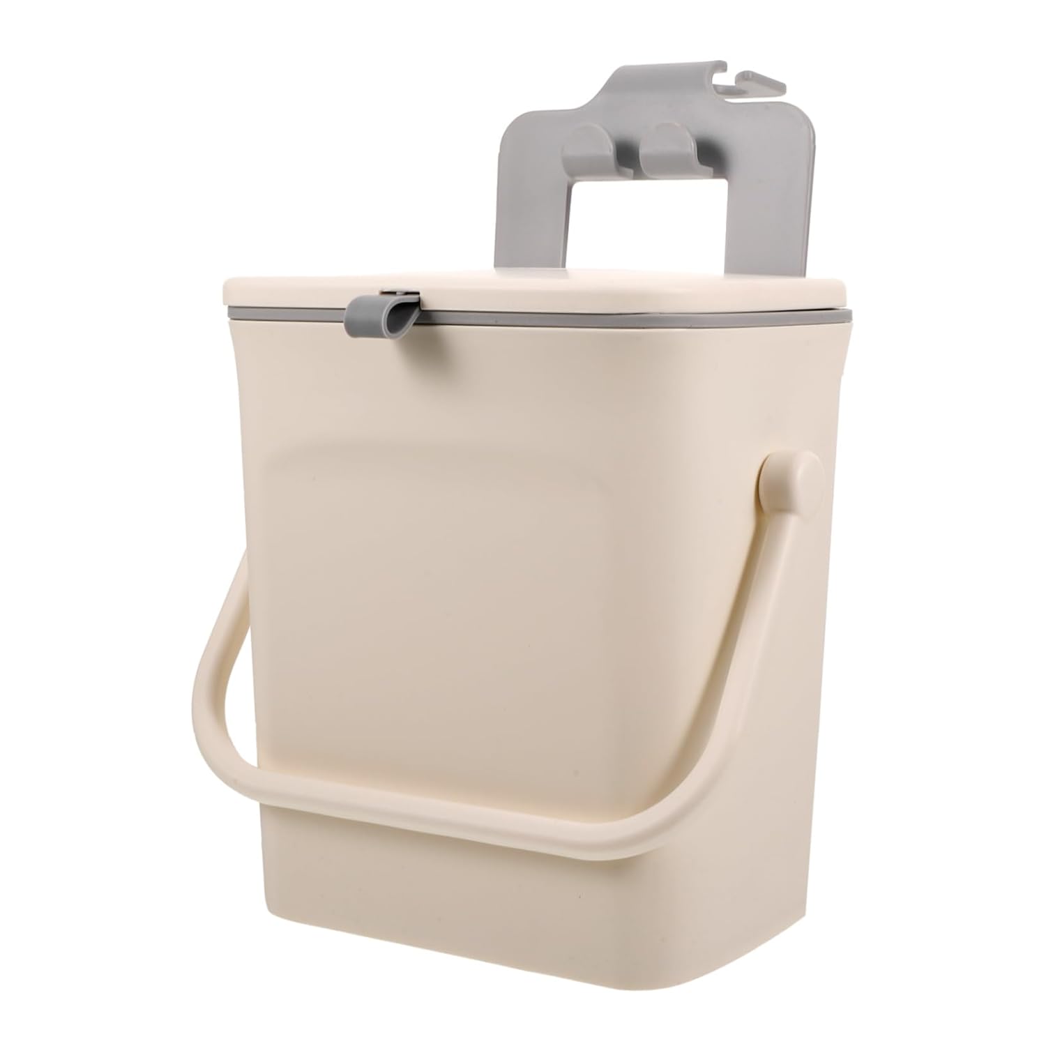 OUNONA Hanging Car Trash Can Lid Portable Garbage Container Truck Accessory Auto Organizer