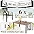 HERA'S HOUSE 7 Pieces Patio Dining Set, Outdoor Table and Chairs Set for 6, 60" Wood Look Table and 6 Metal Patio Chairs for Lawn Garden Backyard