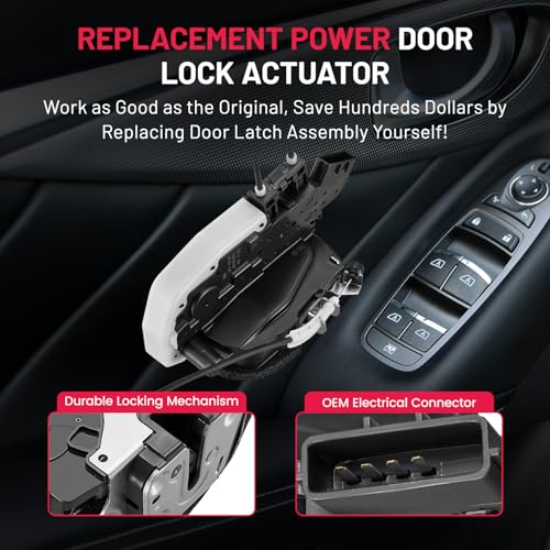 Image of SYERAL Front Right Passenger Side Door Latch Lock Actuator Compatible with Nissan Versa 2013-2019 Replaces DLA1050 80500-3BA0A