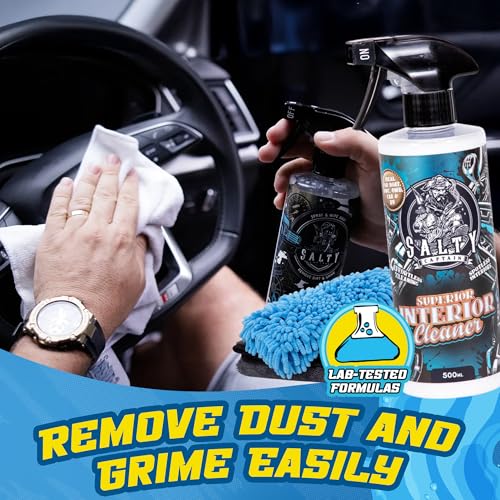 Salty Captain Ultimate 15-Piece Car Cleaning Kit – Car Wash Kit with 15L Bucket, Hand Mitt Towels, Brushes & 4x Cleaning Fluids – Includes Foam Blaster Gun – Premium Quality & Easy to Use - Image 5