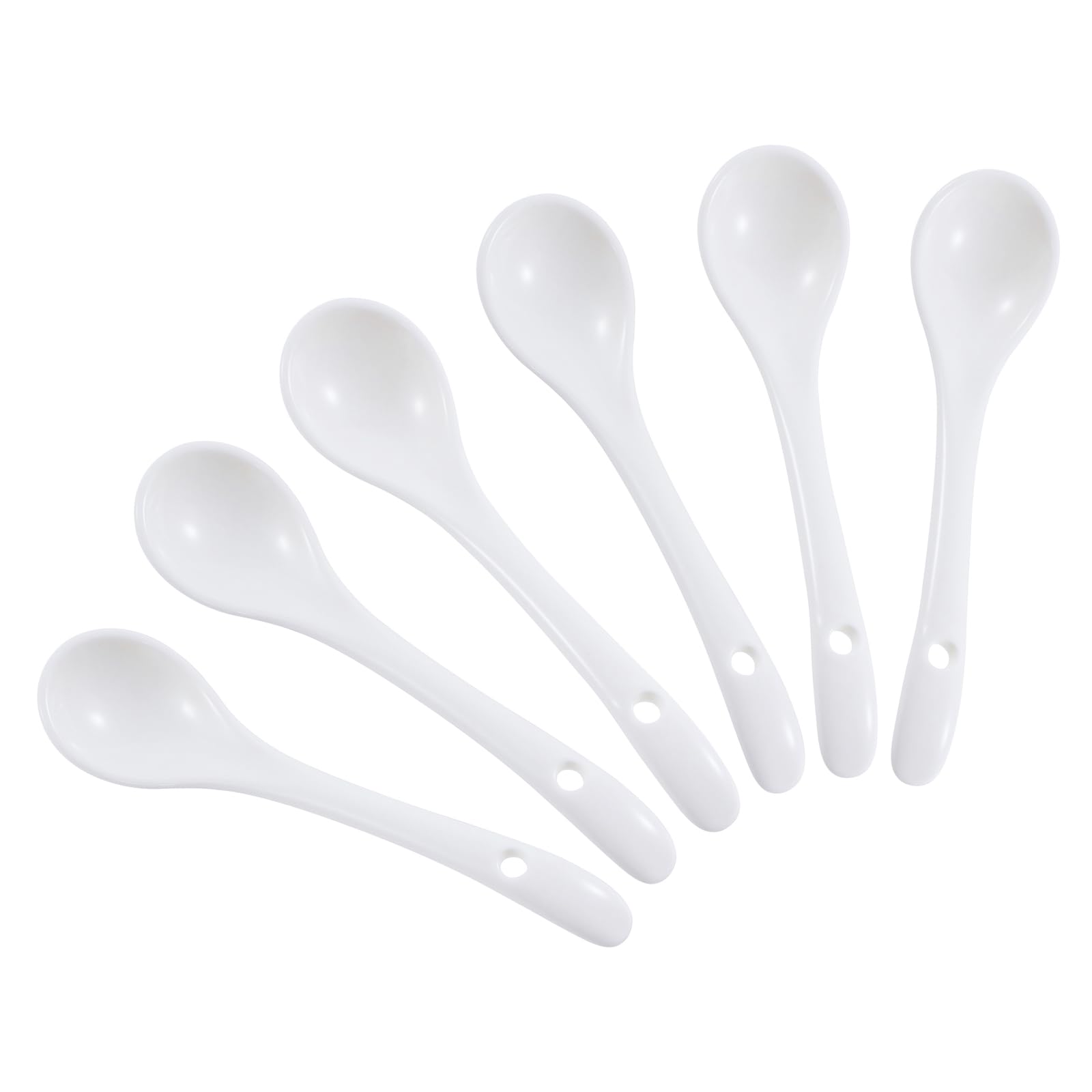 Small Porcelain Spoons - Set of 6 -1