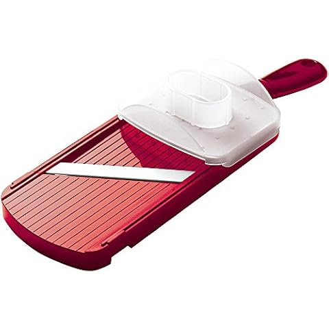 Kyocera Advanced Ceramic Double-edged Mandolin Slicer With Guard, Red Cover