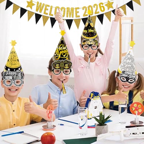 Bannière Welcome 2025 et cotillons pour un réveillon sans stress - 5