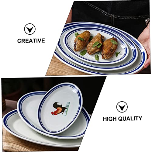 Assiette en céramique coq rétro, vaisselle décorative d'exception pour vos repas