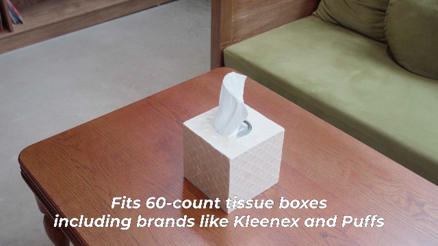 Amazon.com: CHI AN HOME 5.8” Capiz Tissue Box Cover, Square