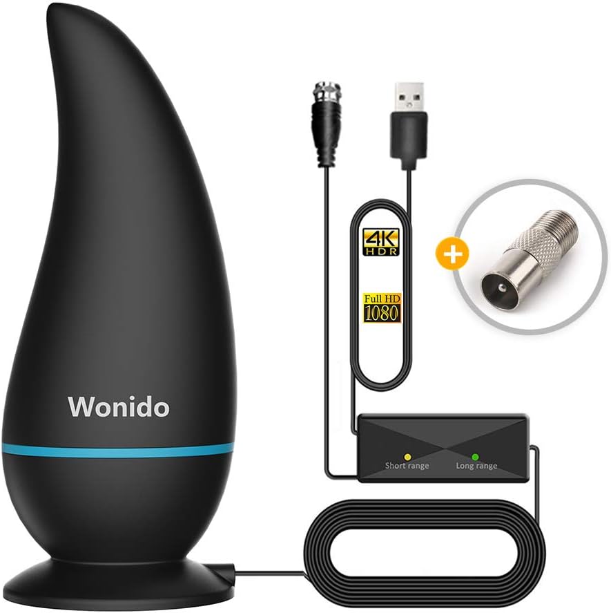 Special 【2020 Upgraded】 Wonido TV Antenna Indoor, HD Antenna for TV Indoor with 100-150 Miles Reception, Digital TV Antenna with Magnetic Base & Coaxial Cable - Support 4K/1080P/Freeview All Local Channels Discount 70% 【2020 Upgraded】 Wonido TV Antenna Indoor, HD Antenna for TV Indoor with 100-150 Miles Reception, Digital TV Antenna with Magnetic Base & Coaxial Cable - Support 4K/1080P/Freeview All Local Channels